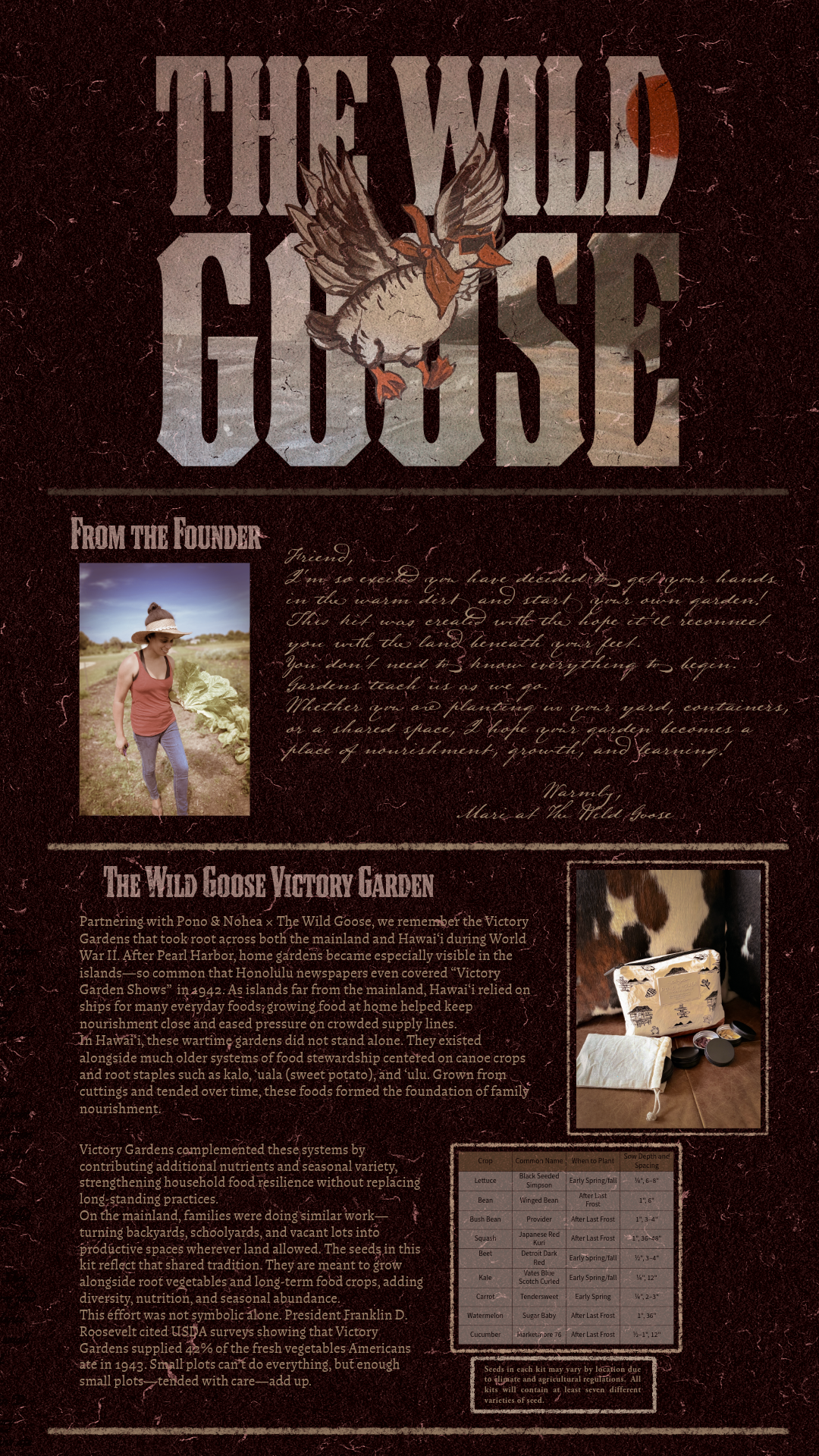 The Wild Goose Victory Garden Kit